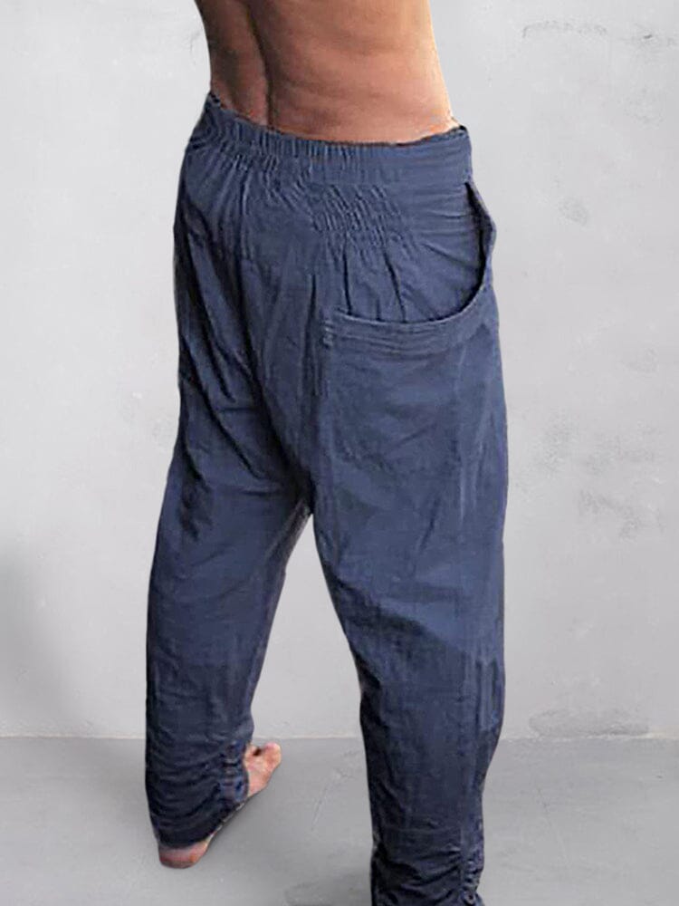 Cotton Linen Drawstring Casual Pants Pants coofandystore 