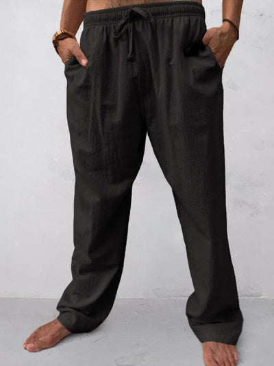 Cotton Linen Loose Style Casual Pants Pants coofandystore Black S 