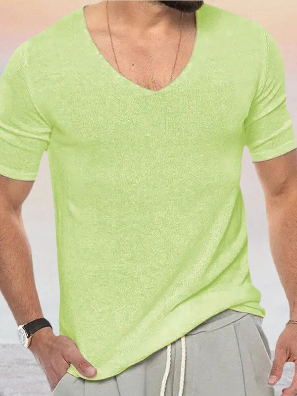 Short Sleeve Slim Fit T-shirt T-Shirt coofandystore Green M 