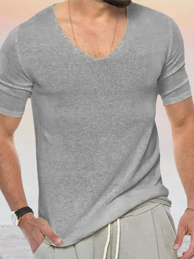 Short Sleeve Slim Fit T-shirt T-Shirt coofandystore Grey M 