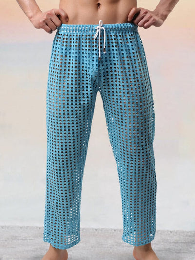 Stylish Cutout Drawstring Pants Pants coofandystore Light Blue S 