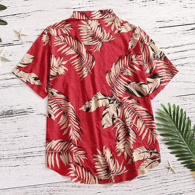 Cotton Printed Short Sleeves Beach Shirt Shirts coofandystore 