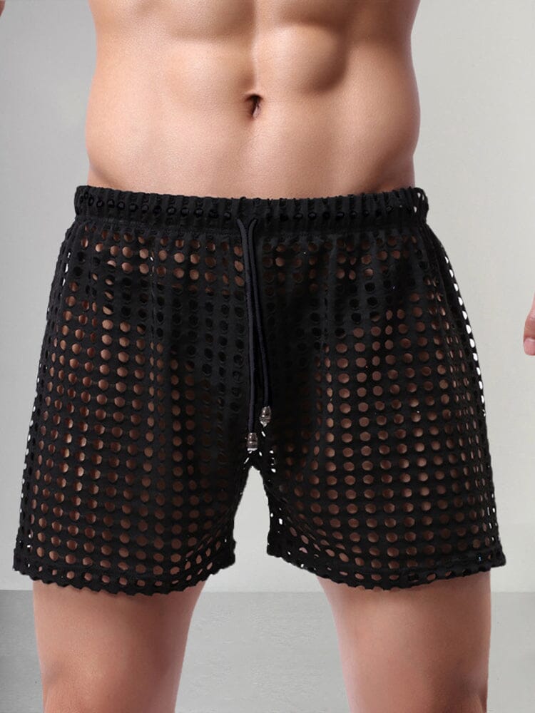 Stylish Cutout Drawstring Shorts Shorts coofandystore Black S 