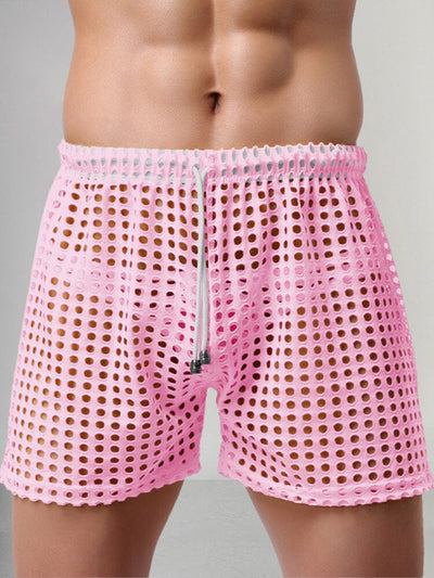 Stylish Cutout Drawstring Shorts Shorts coofandystore Pink S 