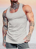 Gym Workout Tank Top Tank Tops coofandystore Grey M 