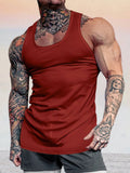 Gym Workout Tank Top Tank Tops coofandystore Wine Red M 