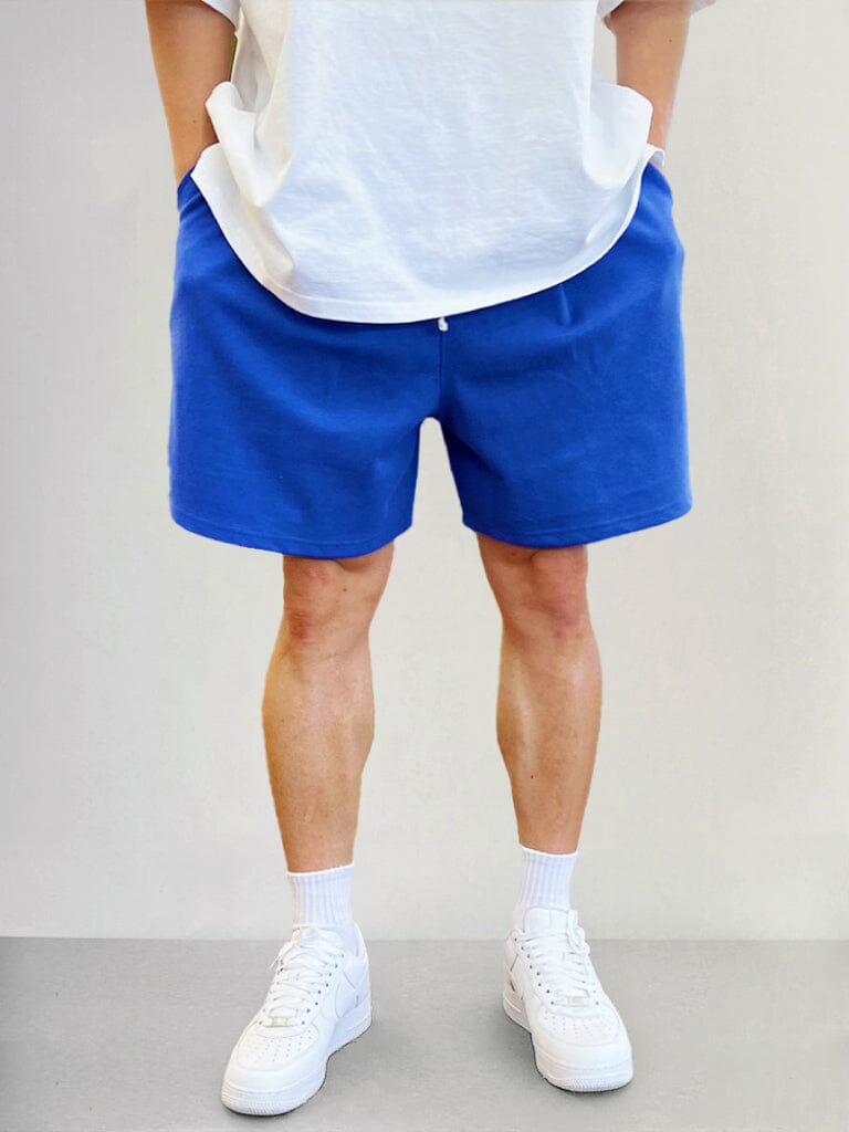 Casual Cotton Solid Color Shorts Shorts coofandystore Blue M 