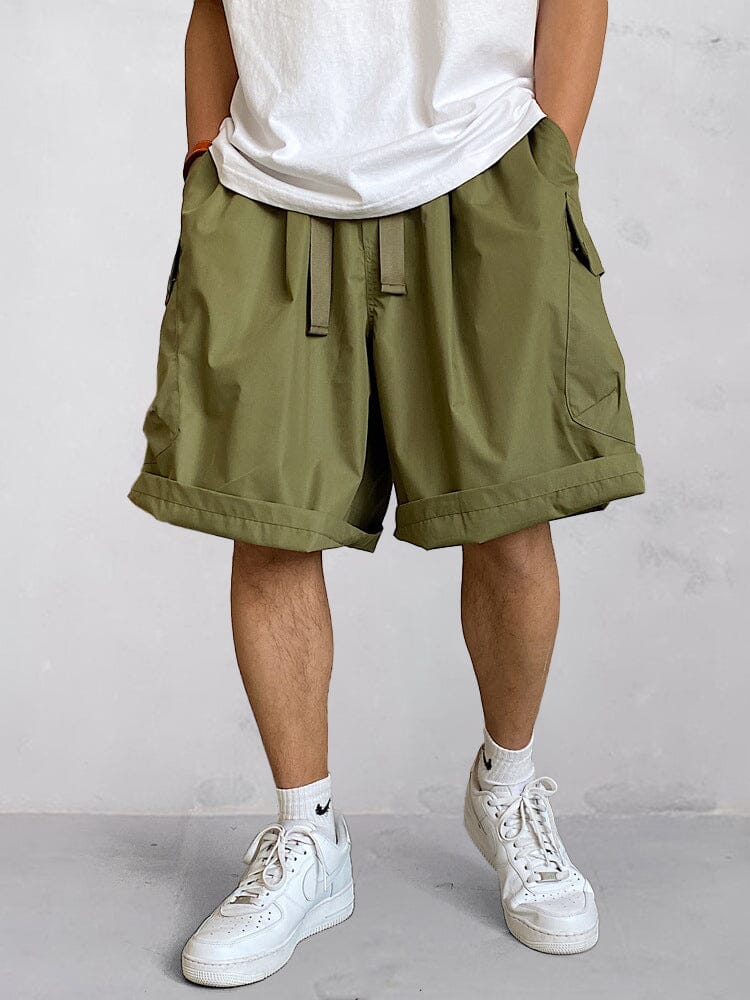 Stylish Cargo Shorts - Loose Fit | 100% Polyester | Elastic Waist ...