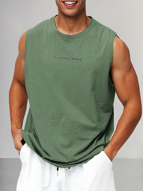 Casual Loose 100% Cotton Tank Top Tank Tops coofandystore Green M 