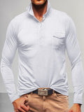 Lightweight Solid Polo Shirt Polos coofandystore White S 
