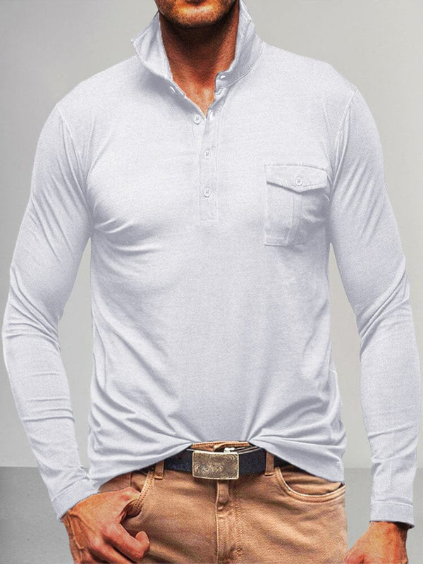 Lightweight Solid Polo Shirt Polos coofandystore White S 