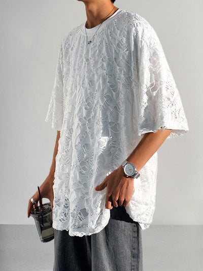 Stylish Loose Ripped T-shirt T-Shirt coofandystore 