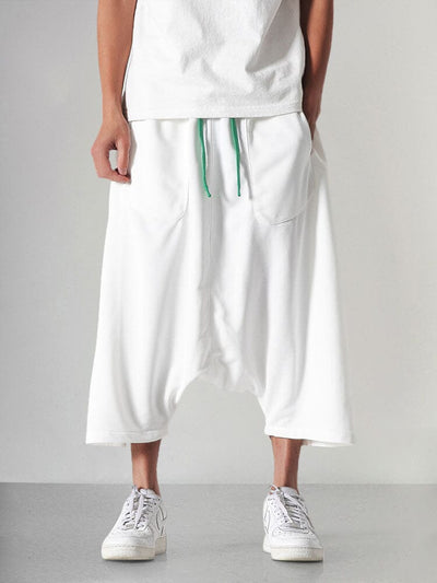 Soft Loose Harem Pants Pants coofandystore White M 