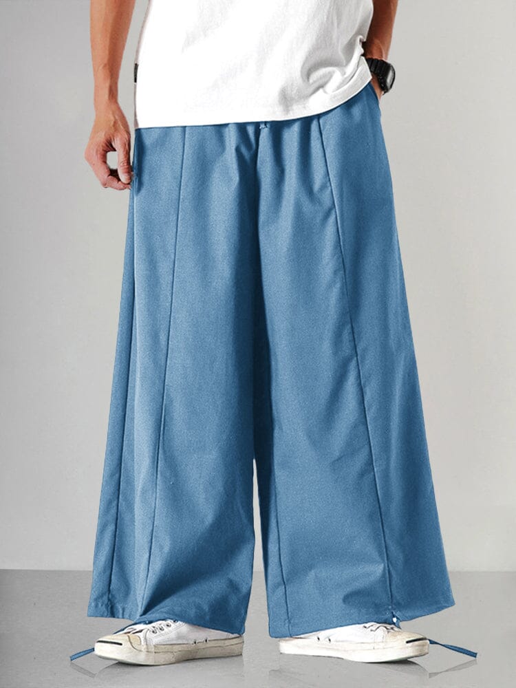 Premium Loose Cotton Linen Pants Pants coofandystore Blue M 