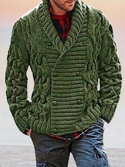 Stylish Double-breasted Sweater Coat Cardigans coofandystore Army Green S 