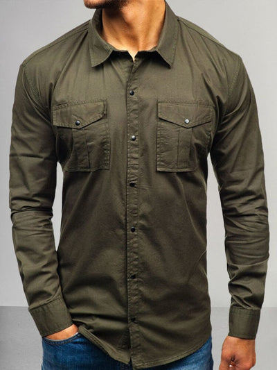 Cozy Classic Fit Shirt Shirts coofandystore Army Green S 