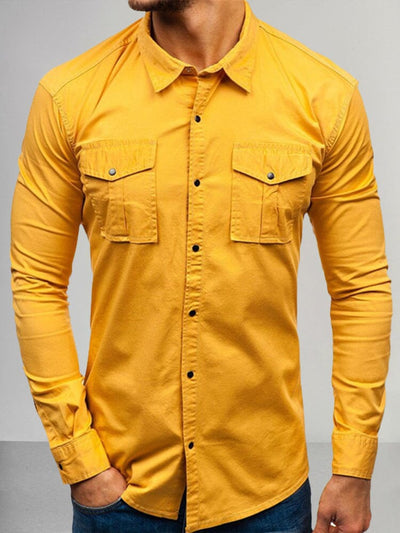 Cozy Classic Fit Shirt Shirts coofandystore Yellow S 