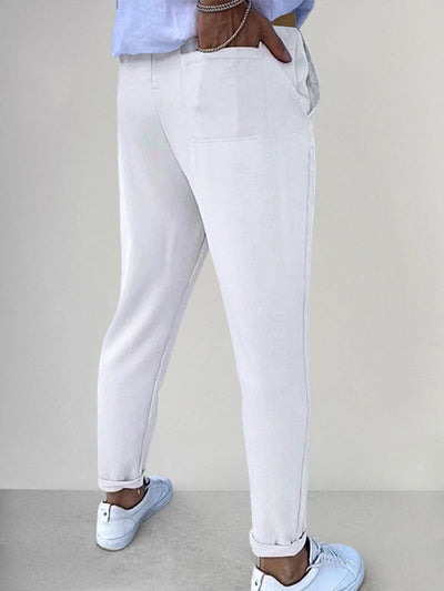 Stylish Straight Pants with Belt Pants coofandy 