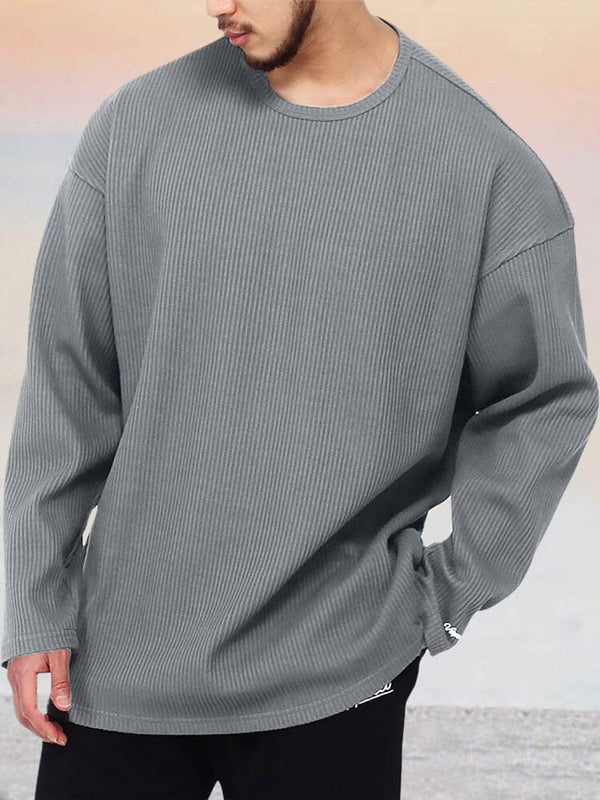 Cozy 100% Cotton Waffle Sweatshirt Hoodies coofandy Light Grey M 