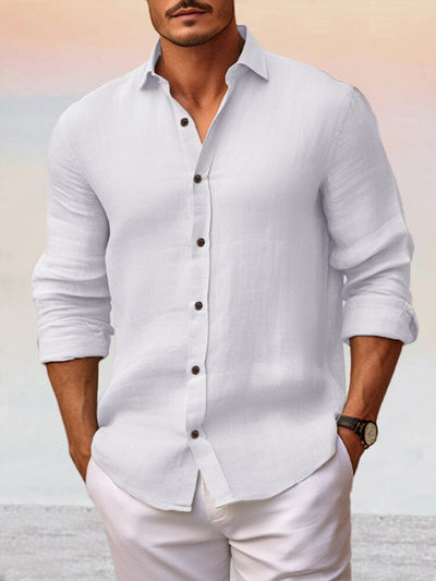 Comfy Simple 100% Cotton Shirt Shirts coofandy White S 