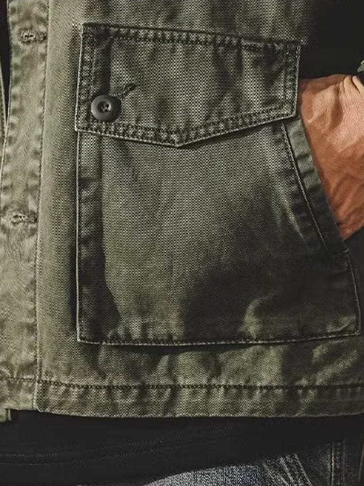 Stylish 100% Cotton Cargo Jacket Jackets coofandy 
