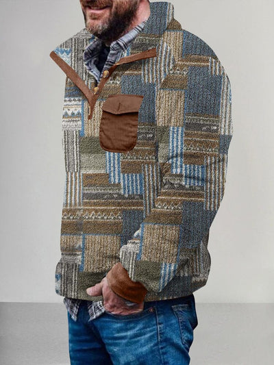 Vintage Thick Fleece Sweatshirt Hoodies coofandy PAT1 M 