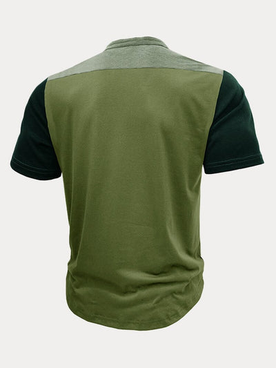 Premium 100% Cotton Henley Shirt T-Shirt coofandy 