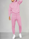 Casual Athleisure Hoodie Set Sports Set coofandy Pink S 