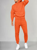 Casual Athleisure Hoodie Set Sports Set coofandy Orange S 