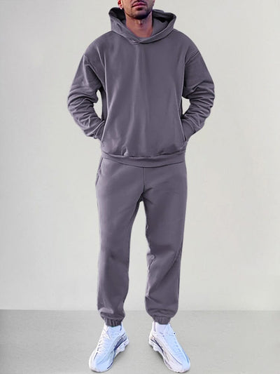 Soft Athleisure Hoodie Set Sets coofandy Dark Grey S 