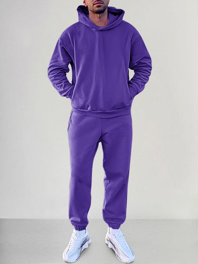 Soft Athleisure Hoodie Set Sets coofandy Purple S 