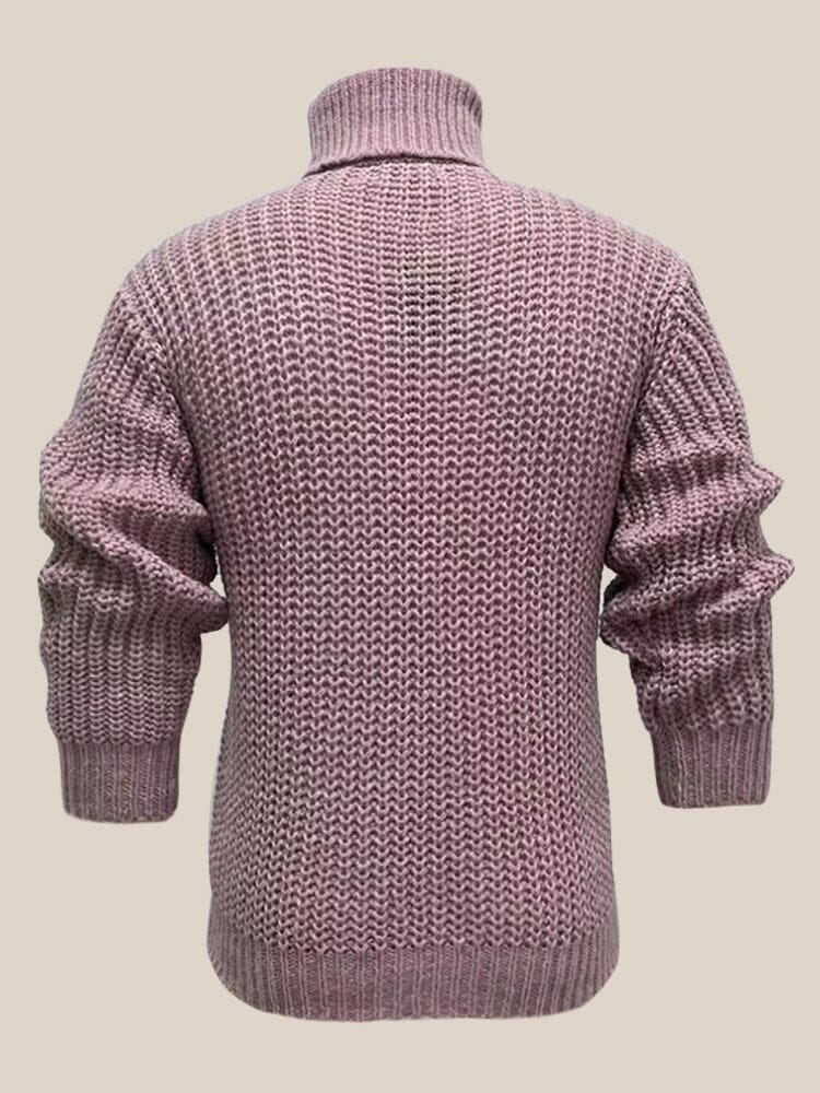 Casual Knitted Turtleneck Sweater Sweater coofandy 