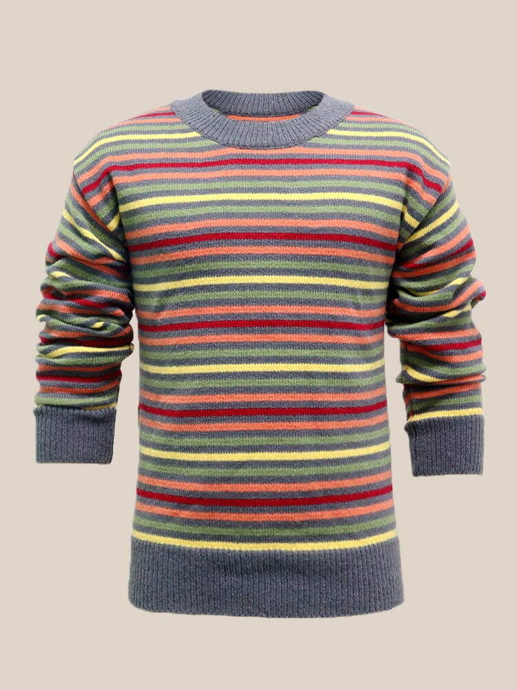 Casual Colorful Striped Sweater Sweater coofandy 