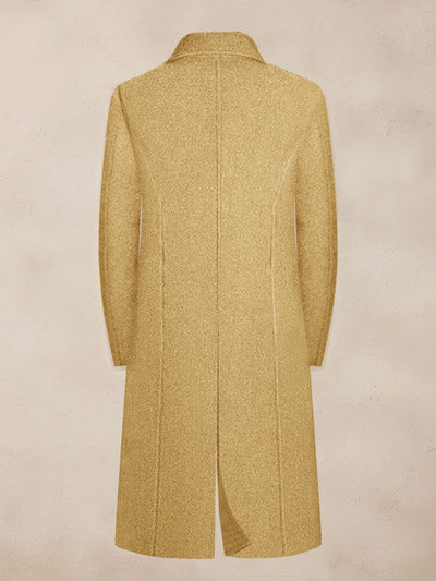 Classic Lapel Lined Tweed Coat Coat coofandy 