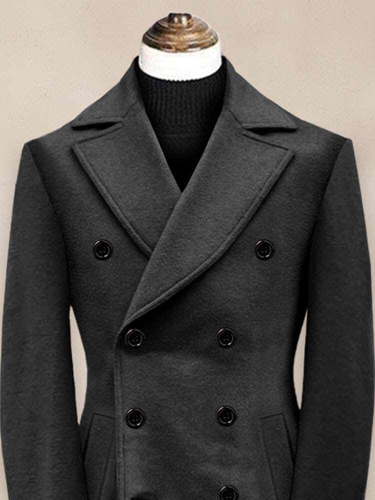 Classic Mid-Length Lined Tweed Coat Coat coofandy 
