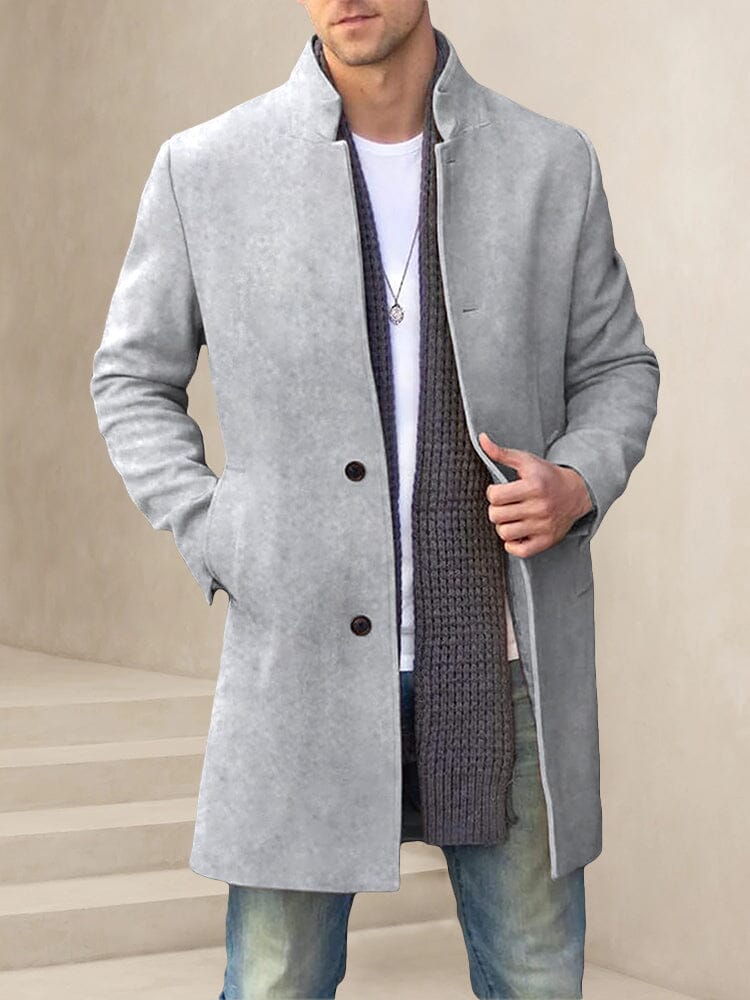 Classic Stand Collar Tweed Coat Coat coofandystore 
