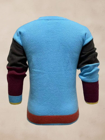 Stylish Splicing Pullover Sweater Sweater coofandy 