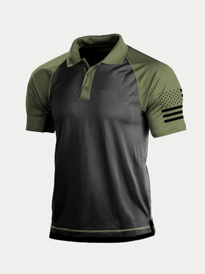 Comfy Raglan Sleeve Polo Shirt Shirts coofandy Army Green S 