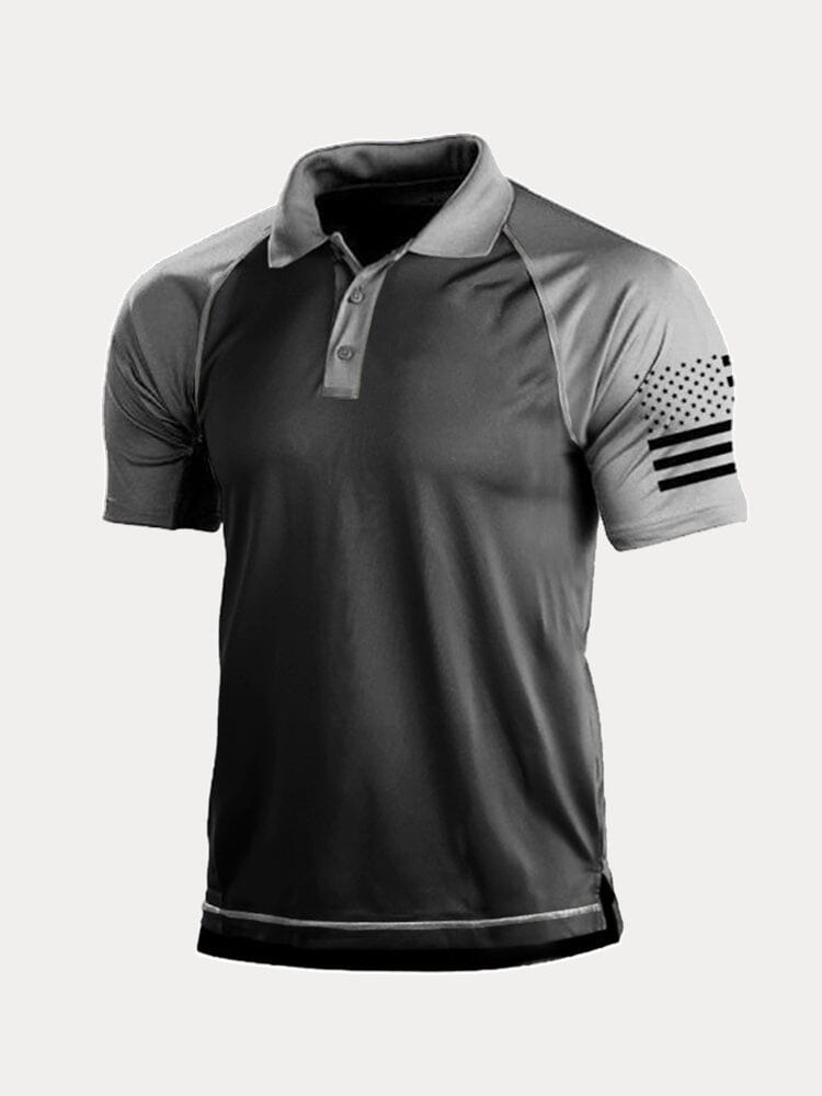 Comfy Raglan Sleeve Polo Shirt Shirts coofandy Grey S 