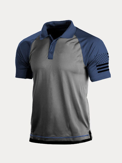 Comfy Raglan Sleeve Polo Shirt Shirts coofandy Navy Blue S 