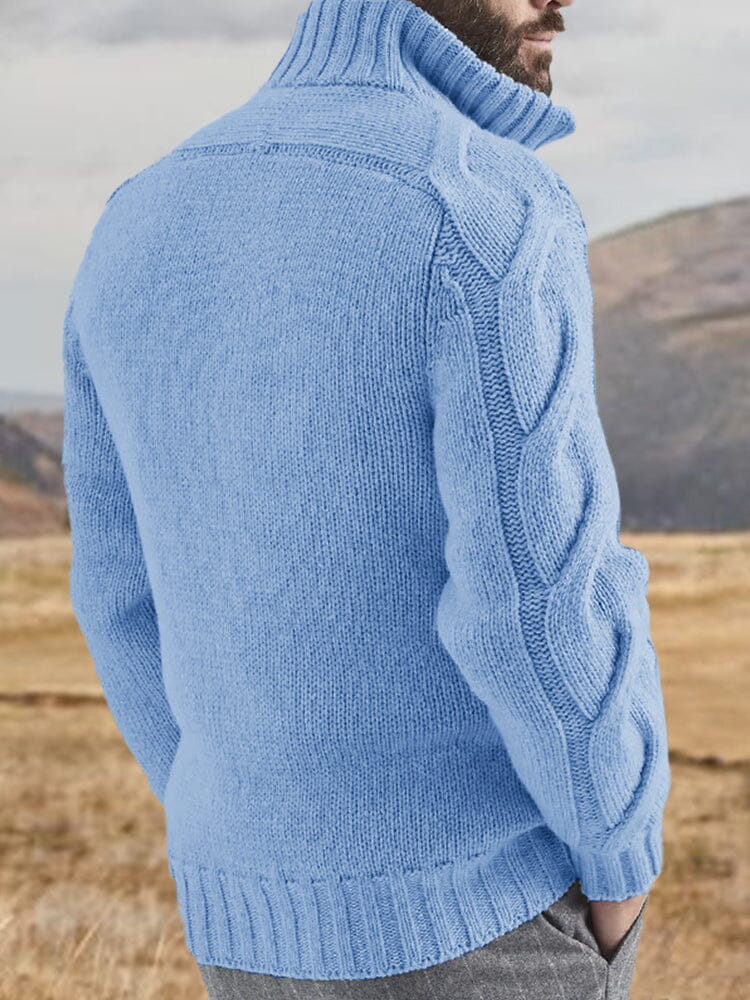 Casual Turtleneck Zip-Up Sweater Sweater coofandy 