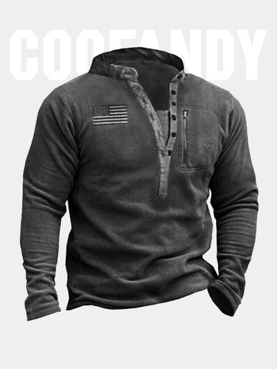 Vintage Fleece Pullover Sweatshirt Hoodies coofandy Dark Grey M 