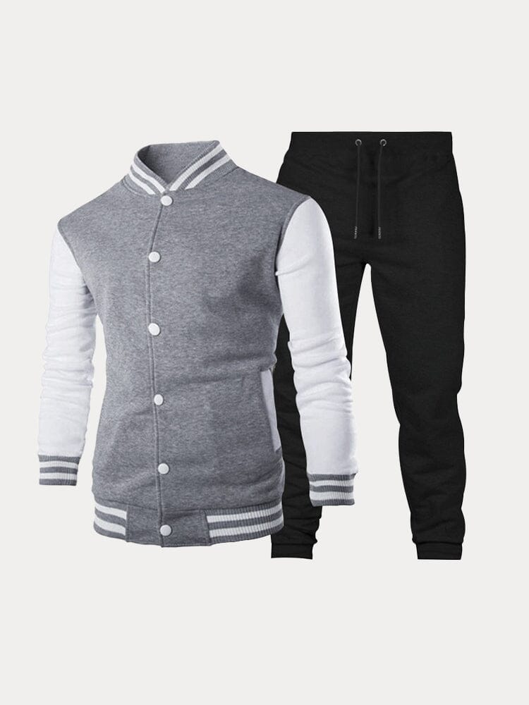 Classic Baseball Tracksuits Set Sets coofandy 