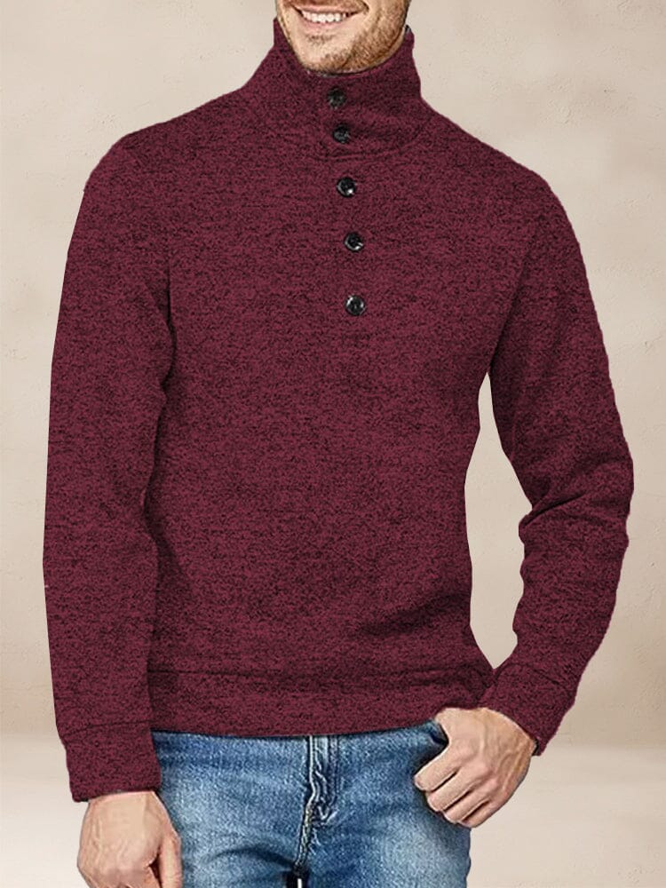 Comfy Turtleneck Pullover Sweatshirt Hoodies coofandy Wine Red S 