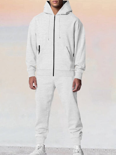 Casual Muti Pockets Tracksuit Set Sets coofandy White S 