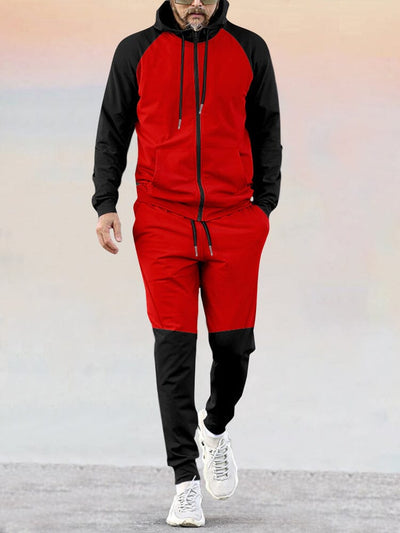 COOFANDY Sweatsuits for Men Long Sleeve 2 Piece Full Zip Hoodie Sweatpants  Tracksuit Set Casual Comfy Jogging Suits S-4XL Black 3X-Large