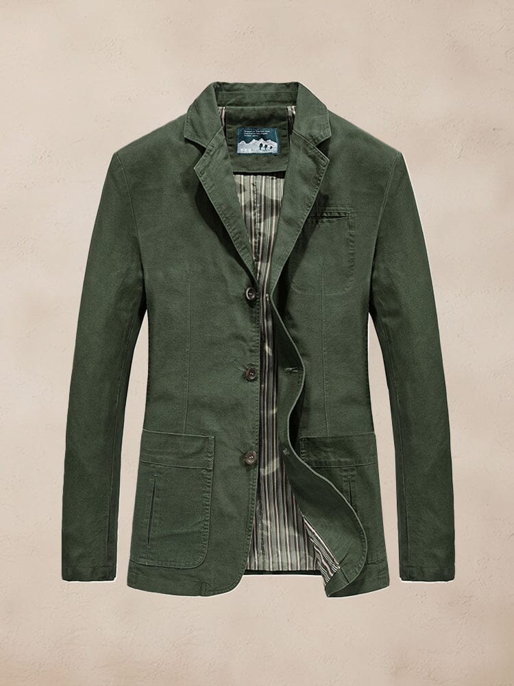 Performance 100% Cotton Suit Jacket Jackets coofandy Army Green M 