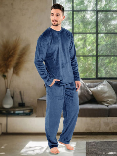 Thermal Flannel Fleece 2-Piece Set Sets coofandy Blue S 