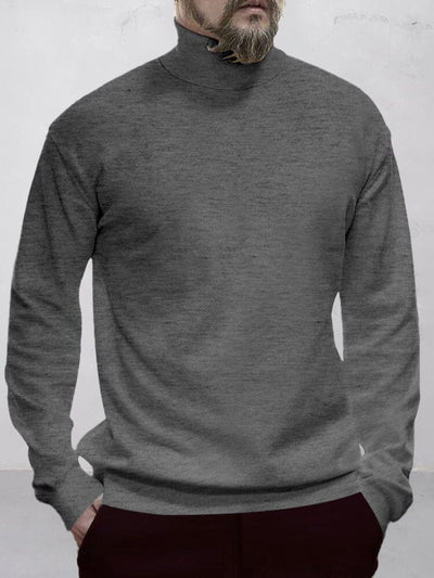 Classic Turtleneck Pullover Undershirt Shirts coofandy Dark Grey M 