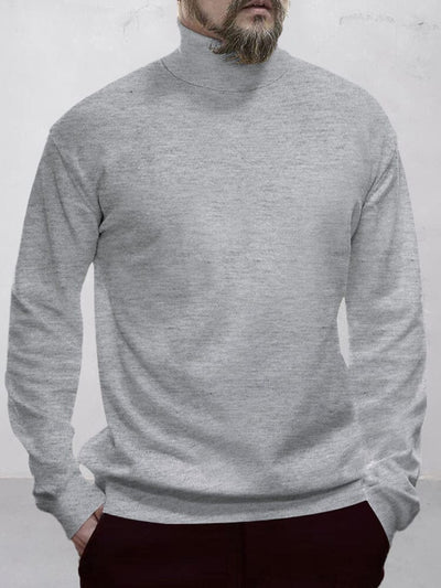 Classic Turtleneck Pullover Undershirt Shirts coofandy Light Grey M 